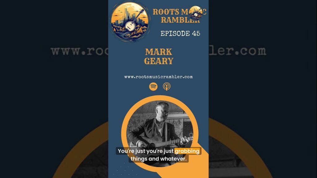 Songwriter Mark Geary shares some insights into where and when he writes songs